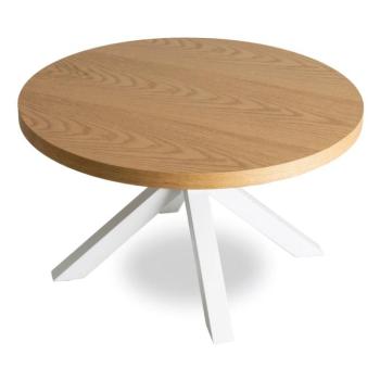 Kávézóasztal LINCOLN Ø 80 cm - különböző színváltozatokban arany tölgy - fehér kép