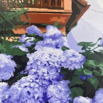 KÉK VIRÁGOK számfestő készlet kép