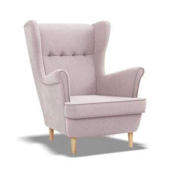 Kényelmes füles fotel - rózsaszín kép