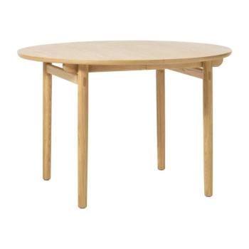 Kerek bővíthető étkezőasztal tölgyfa dekorral ø 120 cm Carno – Unique Furniture kép