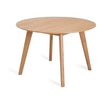 Kerek étkezőasztal tölgyfa dekorral ø 115 cm Rho – Unique Furniture kép