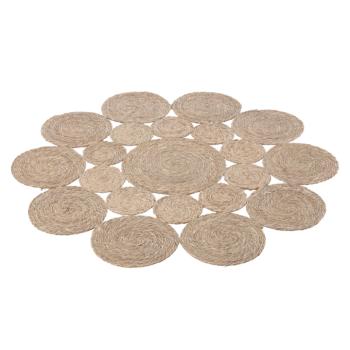 Kerek szőnyeg, természetes, tengeri fű, 120 cm, TABAN kép