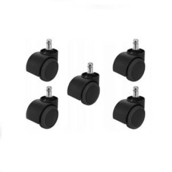 Kerekek irodai székhez, forgószékhez, (5db-készlet), fekete kép
