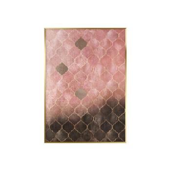 Keretezett falikép, orientális mintával, 50x70 cm, púderrózsaszín - CALEIDOSCOPE kép