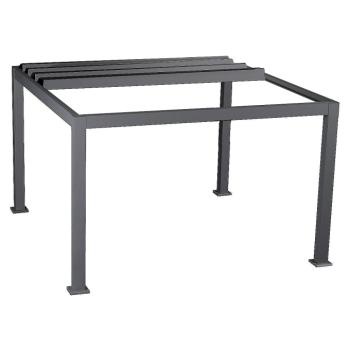 Kerti alumínium pavilon behúzható tetővel MEGAN 4x3 m (grafitszürke) kép