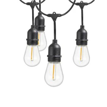Kerti fényfüzér – 10 db E27 LED lámpa kép