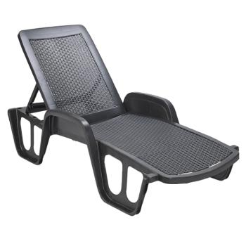 Kerti nyugágy, rakásolható, antracit, POLRO kép