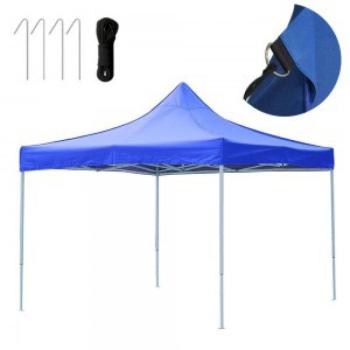 Kerti pavilon, összecsukható 2,9x2,9 m - kék kép