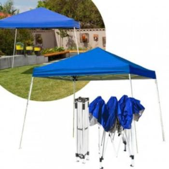 Kerti pavilon, összecsukható 2,9x4,25 m - kék színben kép