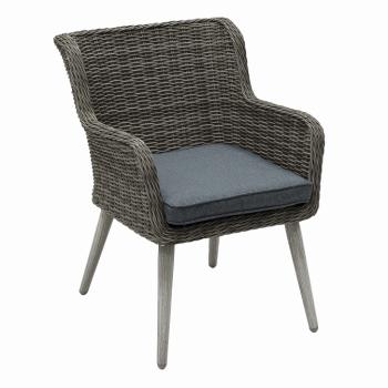 Kerti rattan étkezőszék MALIBU (szürke) kép