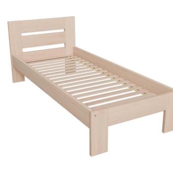 Kétszemélyes ágy, fa, bézs, 90 cm - REP kép