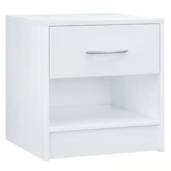 Kiel éjjeliszekrény fiókkal és polccal 41 × 39 × 28 cm fehér kép