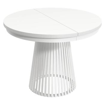 Kihúzható étkezőasztal, fehér, 100-180x76,6 cm, GERDONY kép