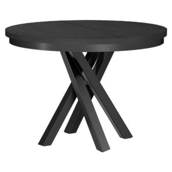 Kihúzható étkezőasztal, fekete, 100-140x75 cm, MAULI kép