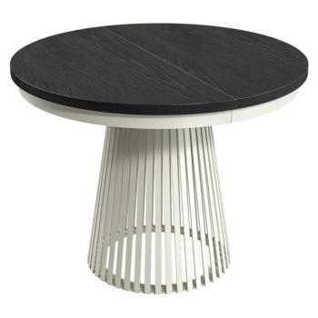 Kihúzható étkezőasztal, fekete/kasmír, 100-180x76,6 cm, GERDONY kép