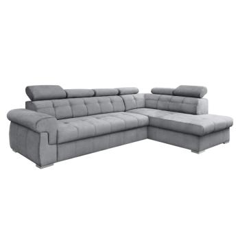 Kihúzható sarok ülőgarnitúra, szürke/ezüst, jobbos, PRIMUS ROH NEW kép