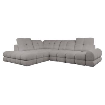 Kinyitható sarokkanapé elektromos kihúzható funkcióval, bézses szürke Taupe, balos, TOLLO L ROH kép