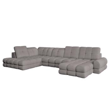 Kinyitható sarokkanapé elektromos kihúzható funkcióval, bézses szürke Taupe, balos, TOLLO XL U ROH kép