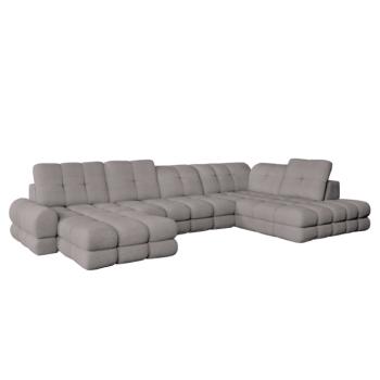 Kinyitható sarokkanapé elektromos kihúzható funkcióval, bézses szürke Taupe, jobbos, TOLLO XL U ROH kép