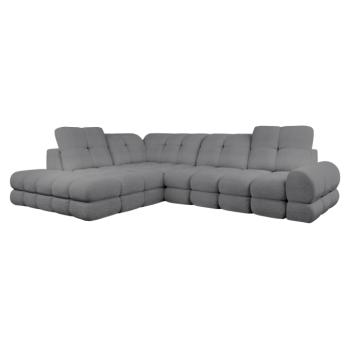 Kinyitható sarokkanapé elektromos kihúzható funkcióval, szürke, balos, TOLLO L ROH kép