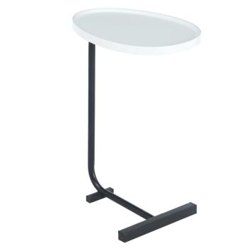 Kisasztal, fehér/fekete, ABERY kép