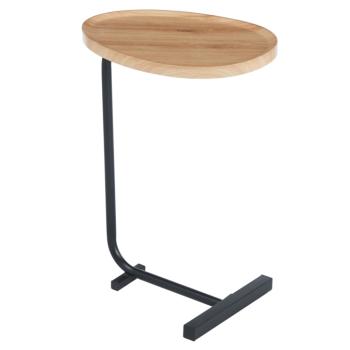 Kisasztal, tölgy/fekete, ABERY kép