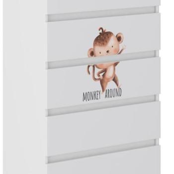 Kiváló minőségű gyermek komód majommal 121x40x70 cm kép