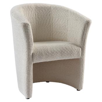 Klub fotel, tejszínes Coral anyag, CUBA kép