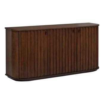 Komód 160 cm , 3 ajtós, akácfa, sötétbarna - RISHKA kép