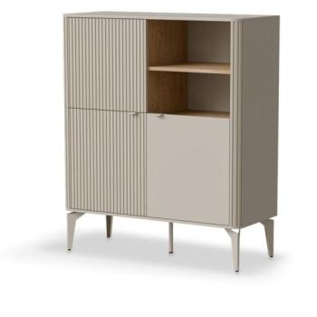 Komód, 97 cm, kasmír / cremona tölgy - DOUCETTE kép