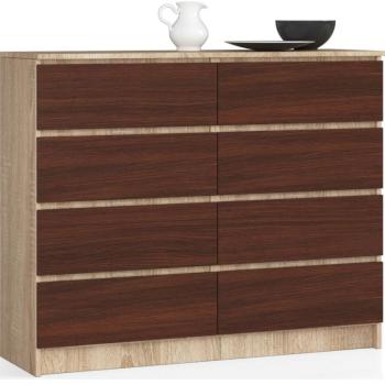 Komód - Akord Furniture K120-8 - sonoma tölgy / wenge kép