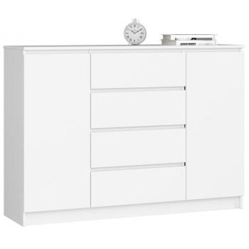 Komód - Akord Furniture K140-2D4SZ - fehér kép