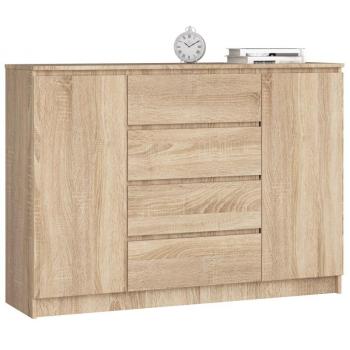 Komód - Akord Furniture K140-2D4SZ - sonoma tölgy kép