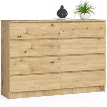 Komód - Akord Furniture K140-8 - arany tölgy kép