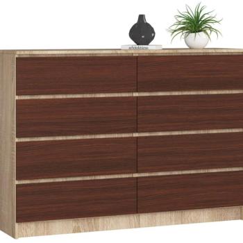 Komód - Akord Furniture K140-8 - sonoma tölgy / wenge kép