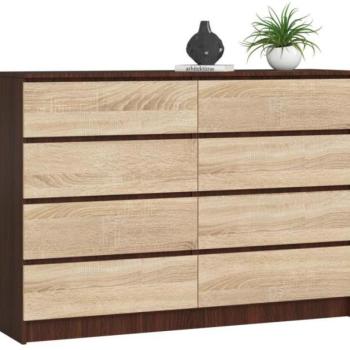 Komód - Akord Furniture K140-8 - wenge / sonoma tölgy kép