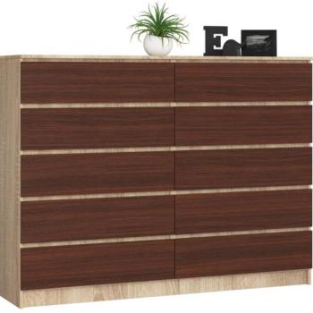 Komód - Akord Furniture K160-10 - sonoma tölgy / wenge kép