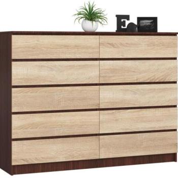 Komód - Akord Furniture K160-10 - wenge / sonoma tölgy kép