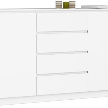 Komód - Akord Furniture K160-2D4SZ - fehér kép