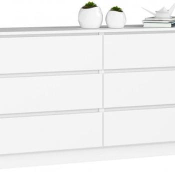 Komód - Akord Furniture K160-6 - fehér kép