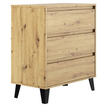 Komód, artisan tölgy, BOGAN NEW 3S70 kép