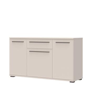 Komód, három ajtóval és egy fiókkal, kasmír matt, 150 cm - BALLADE kép