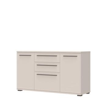 Komód, három ajtóval és két fiókkal, kasmír matt, 150 cm - BALLADE kép