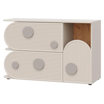 Komód, kasmír/arany craft tölgy/szürke, PIGA 1D2S kép