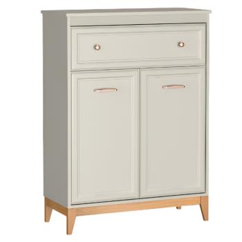 Komód, kasmír krémszín/tölgy, VENDY W-4 kép