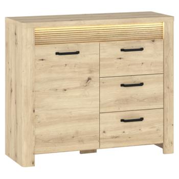 Komód LED világítással, artisan tölgy, MIRO 1D3S kép