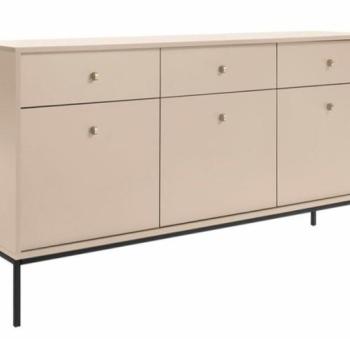 Komód Lima J103, Beige, Fekete, 83x154x39cm kép