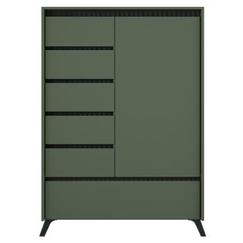 Komód, smoke zöld/fekete, LONGY REG1D5S1K kép