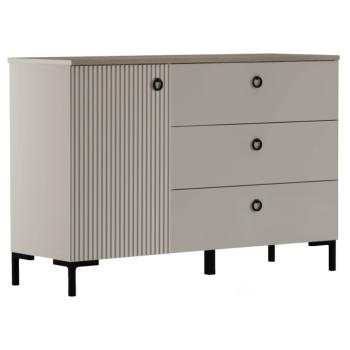 Komód, szürkésbarna Taupe/silverjack tölgy, DOMCA 1D3S kép