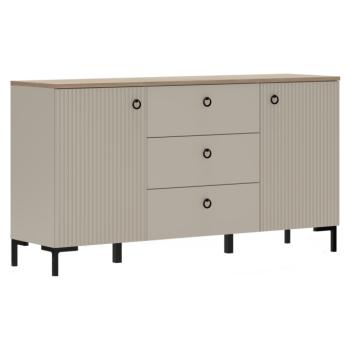 Komód, szürkésbarna Taupe/silverjack tölgy, DOMCA 2D3S kép